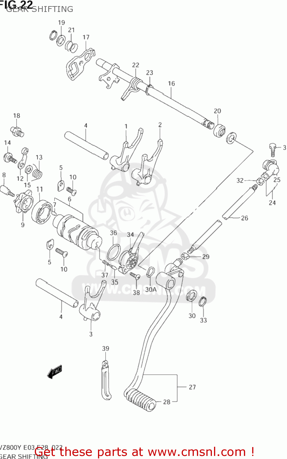 GEAR SHIFTING VZ800 MARAUDER 1999 (X) USA (E03)