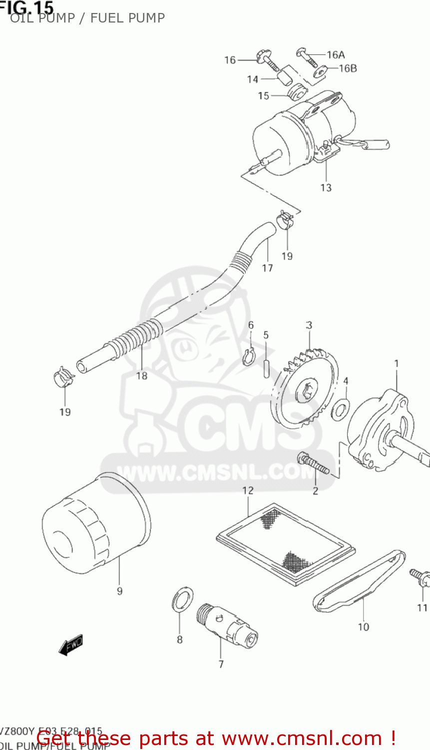 OIL PUMP / FUEL PUMP VZ800 MARAUDER 1999 (X) USA (E03)