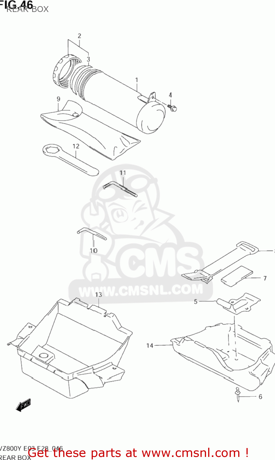REAR BOX VZ800 MARAUDER 1999 (X) USA (E03)