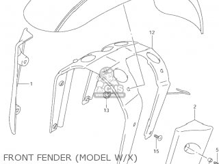 FRONT FENDER (MODEL W/X) - VZ800 MARAUDER 1999 (X) USA (E03)