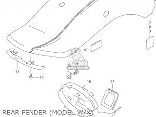 REAR FENDER (MODEL W/X) - VZ800 MARAUDER 2000 (Y) USA (E03)