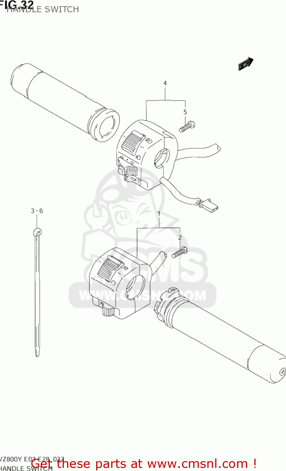 HANDLE SWITCH VZ800 MARAUDER 2001 (K1) USA (E03)