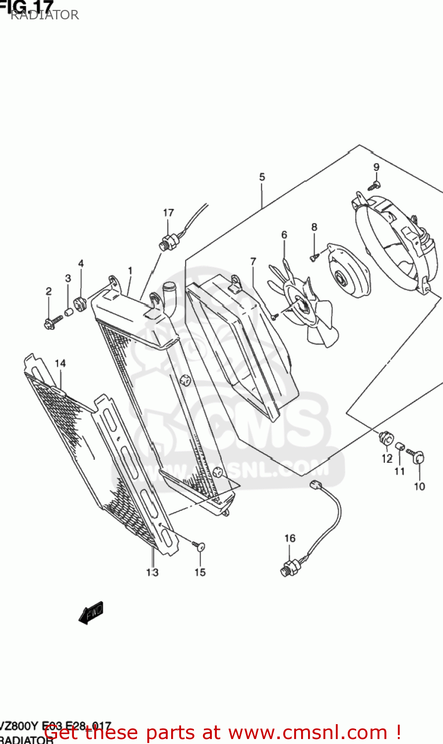 RADIATOR VZ800 MARAUDER 2001 (K1) USA (E03)