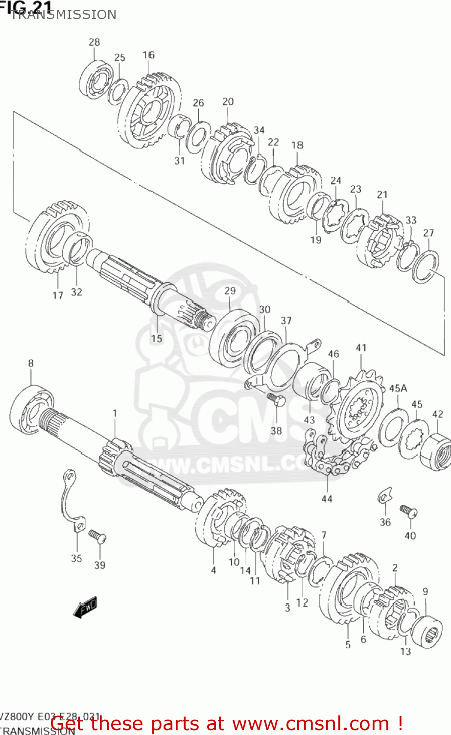 TRANSMISSION VZ800 MARAUDER 2001 (K1) USA (E03)