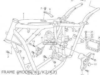 FRAME (MODEL K1/K2/K3) - VZ800 MARAUDER 2001 (K1) USA (E03)