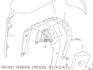 FRONT FENDER (MODEL K1/K2/K3) - VZ800 MARAUDER 2001 (K1) USA (E03)