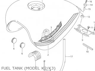 FUEL TANK (MODEL K2/K3) - VZ800 MARAUDER 2001 (K1) USA (E03)