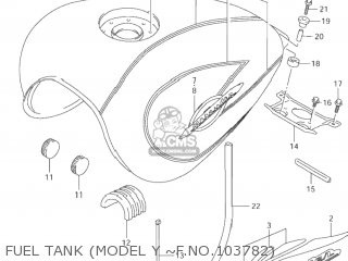 FUEL TANK (MODEL Y ~F.NO.103782) - VZ800 MARAUDER 2001 (K1) USA (E03)