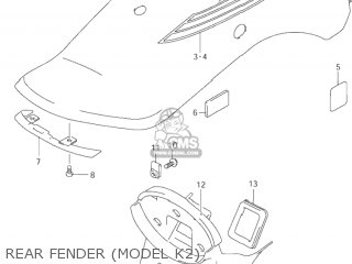 REAR FENDER (MODEL K2) - VZ800 MARAUDER 2001 (K1) USA (E03)