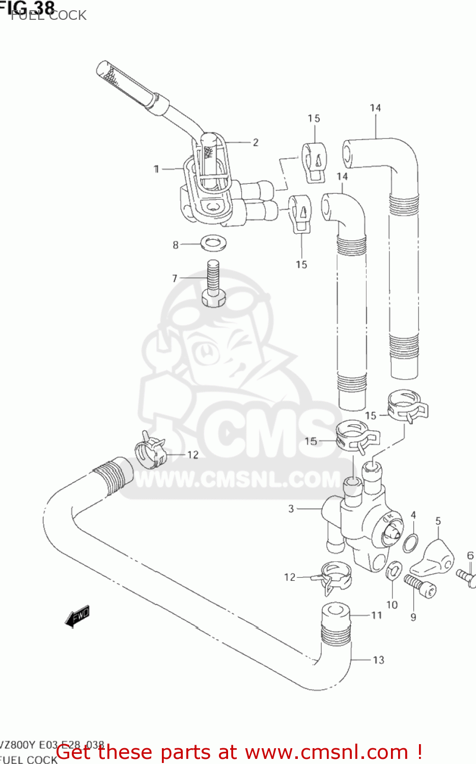 FUEL COCK VZ800 MARAUDER 2002 (K2) USA (E03)