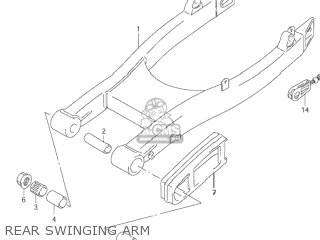 REAR SWINGING ARM - VZ800 MARAUDER 2002 (K2) USA (E03)