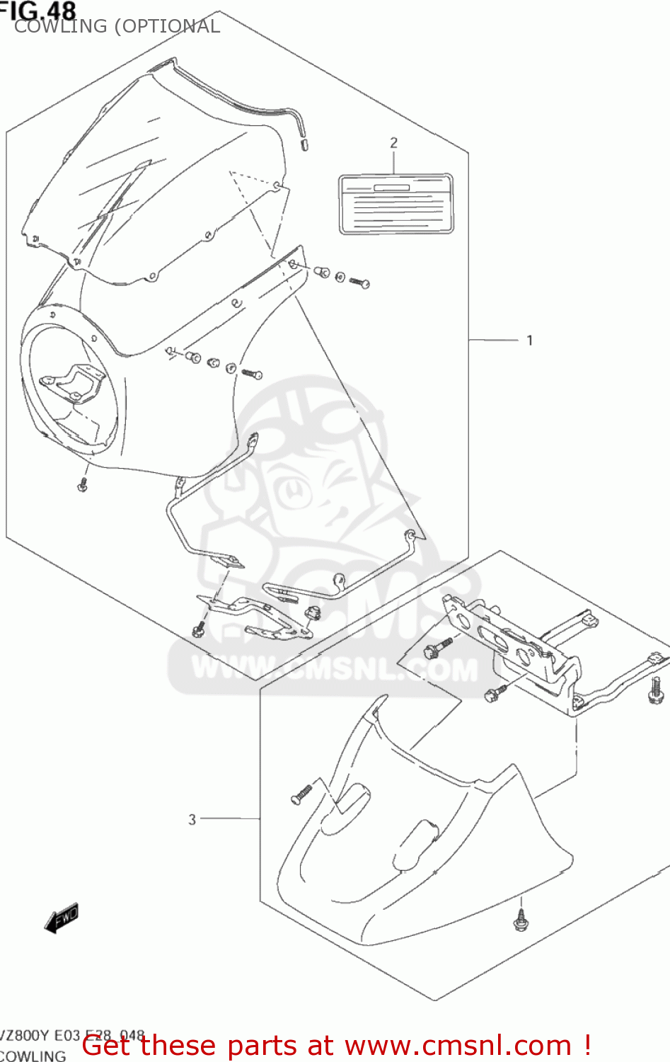 COWLING (OPTIONAL VZ800 MARAUDER 2003 (K3) USA (E03)
