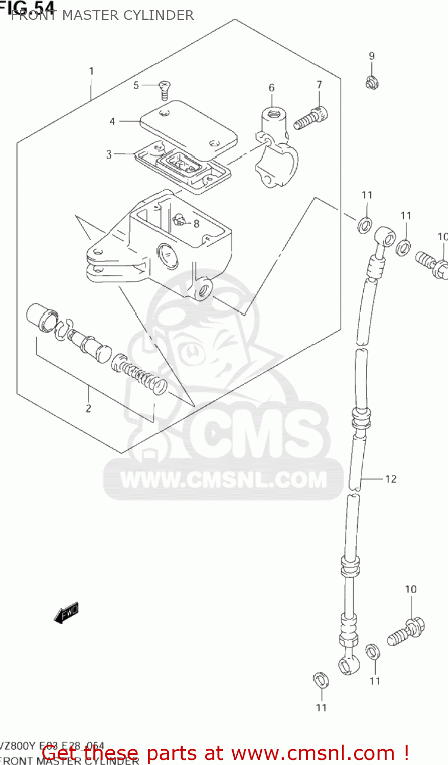 FRONT MASTER CYLINDER VZ800 MARAUDER 2003 (K3) USA (E03)