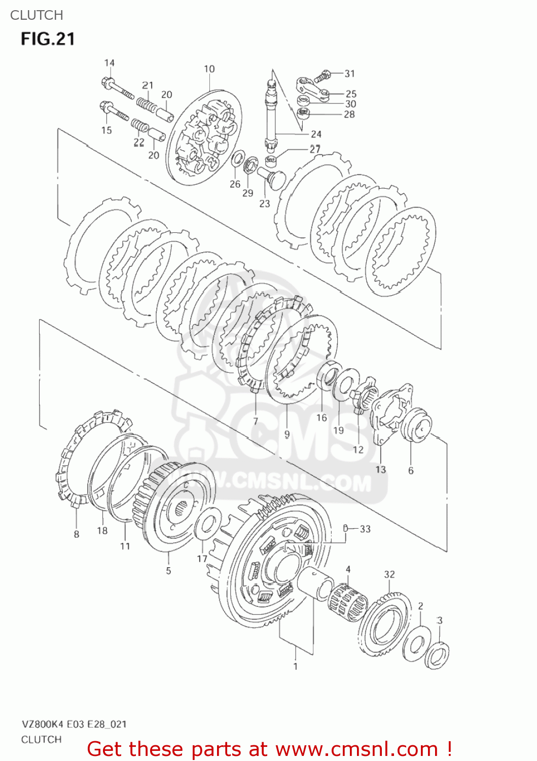 CLUTCH VZ800 MARAUDER 2004 (K4) USA (E03)