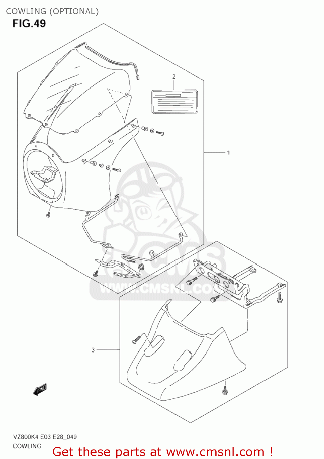 COWLING (OPTIONAL) VZ800 MARAUDER 2004 (K4) USA (E03)