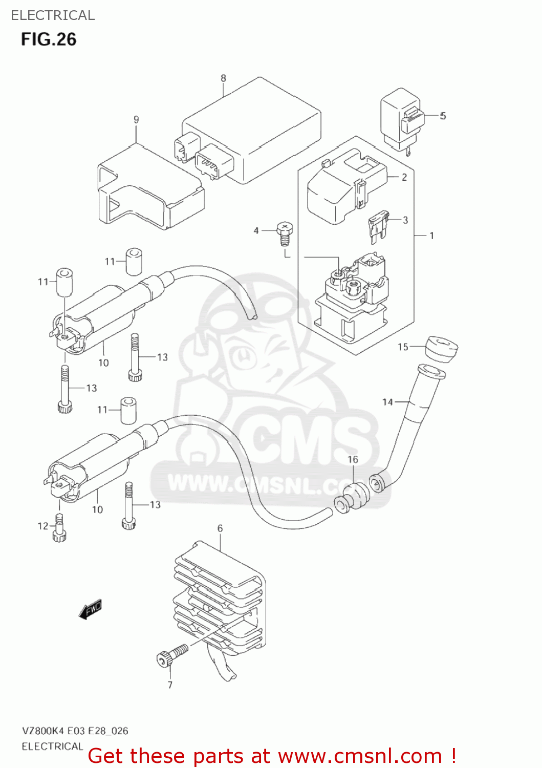 ELECTRICAL VZ800 MARAUDER 2004 (K4) USA (E03)