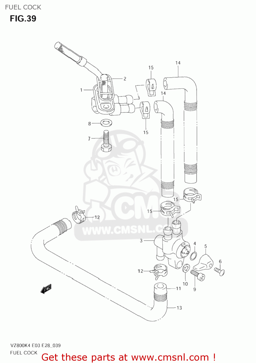 FUEL COCK VZ800 MARAUDER 2004 (K4) USA (E03)