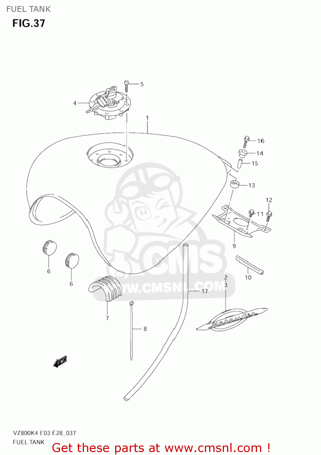 FUEL TANK VZ800 MARAUDER 2004 (K4) USA (E03)
