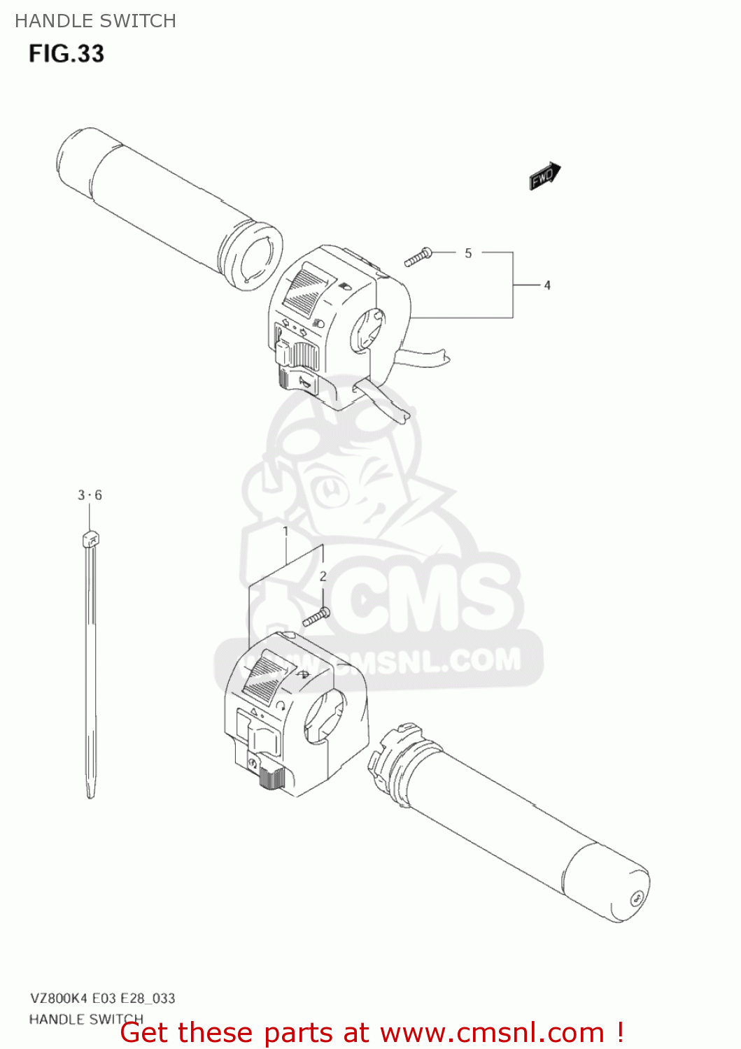 HANDLE SWITCH VZ800 MARAUDER 2004 (K4) USA (E03)