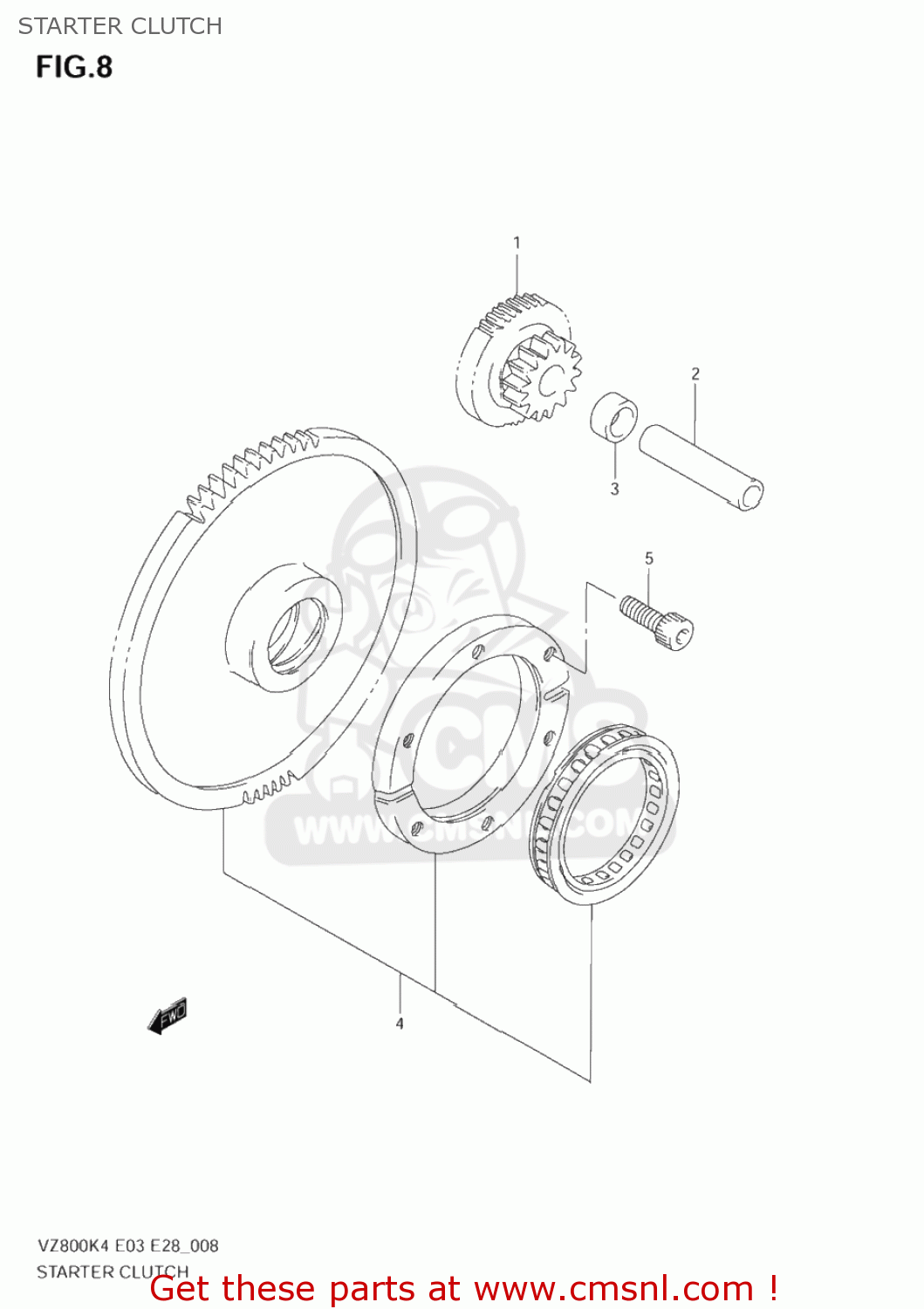 STARTER CLUTCH VZ800 MARAUDER 2004 (K4) USA (E03)