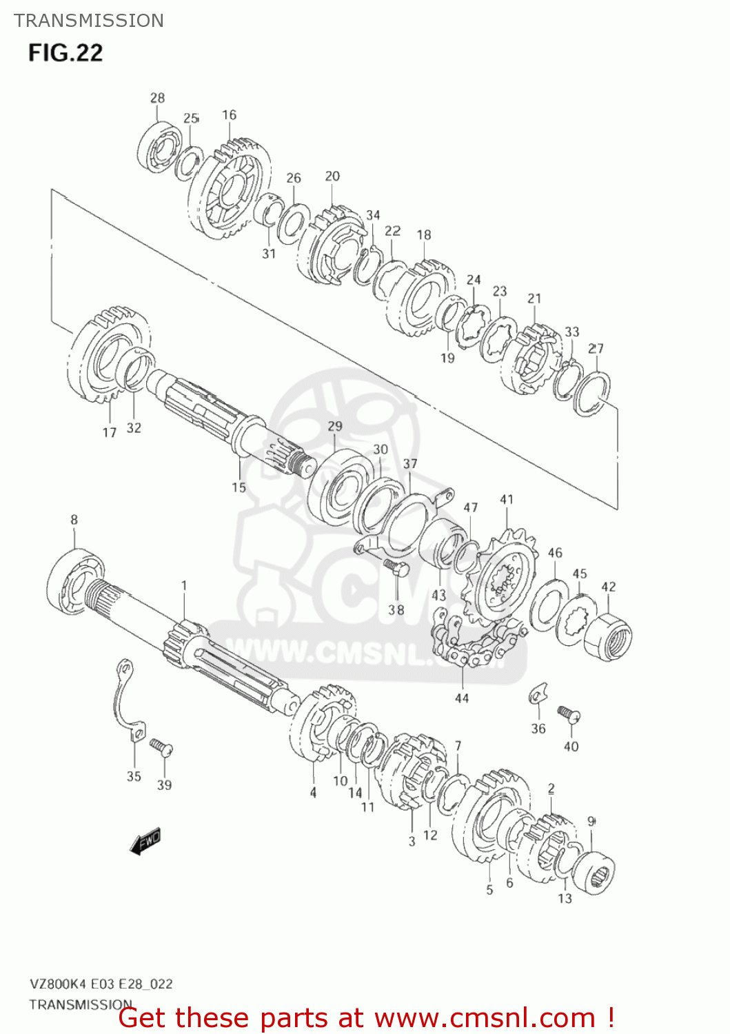 TRANSMISSION VZ800 MARAUDER 2004 (K4) USA (E03)