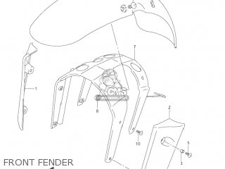 FRONT FENDER - VZ800 MARAUDER 2004 (K4) USA (E03)