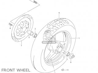 FRONT WHEEL - VZ800 MARAUDER 2004 (K4) USA (E03)
