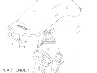 REAR FENDER - VZ800 MARAUDER 2004 (K4) USA (E03)