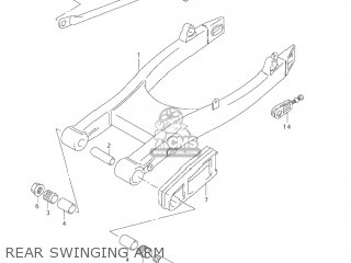 REAR SWINGING ARM - VZ800 MARAUDER 2004 (K4) USA (E03)