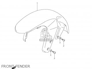 FRONT FENDER - VZ800Z BOULEVARD M50 2005 (K5) USA CALIFORNIA (E03 E33)