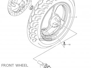 FRONT WHEEL - VZ800Z BOULEVARD M50 2005 (K5) USA CALIFORNIA (E03 E33)