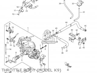 THROTTLE BODY (MODEL K9) - VZ800Z BOULEVARD M50 2005 (K5) USA CALIFORNIA (E03 E33)