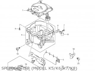 SPEEDOMETER (MODEL K5/K6/K7/K8) - VZ800Z BOULEVARD M50 2006 (K6) USA CALIFORNIA (E03 E33)