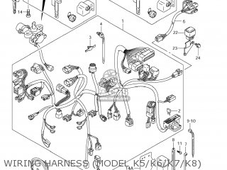 WIRING HARNESS (MODEL K5/K6/K7/K8) - VZ800Z BOULEVARD M50 2006 (K6) USA CALIFORNIA (E03 E33)