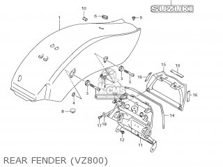 REAR FENDER (VZ800) - VZ800Z BOULEVARD M50 2007 (K7) USA CALIFORNIA (E03 E33)
