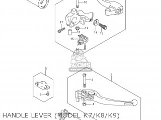 HANDLE LEVER (MODEL K7/K8/K9) - VZ800Z BOULEVARD M50 2008 (K8) USA CALIFORNIA (E03 E33)