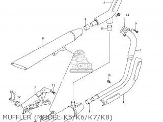 MUFFLER (MODEL K5/K6/K7/K8) - VZ800Z BOULEVARD M50 2008 (K8) USA CALIFORNIA (E03 E33)