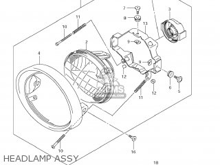 HEADLAMP ASSY - VZ800Z BOULEVARD M50 2009 (K9) USA CALIFORNIA (E03 E33)
