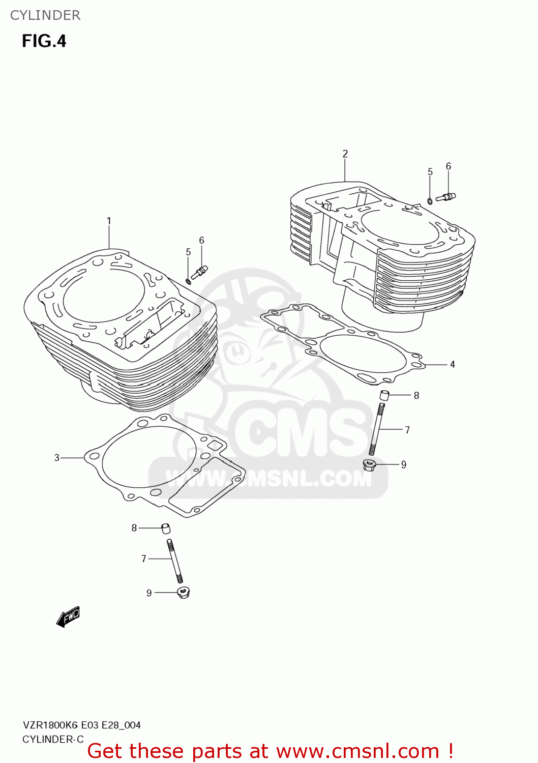 CYLINDER VZR1800 BOULEVARD M109R 2006 (K6) USA (E03)