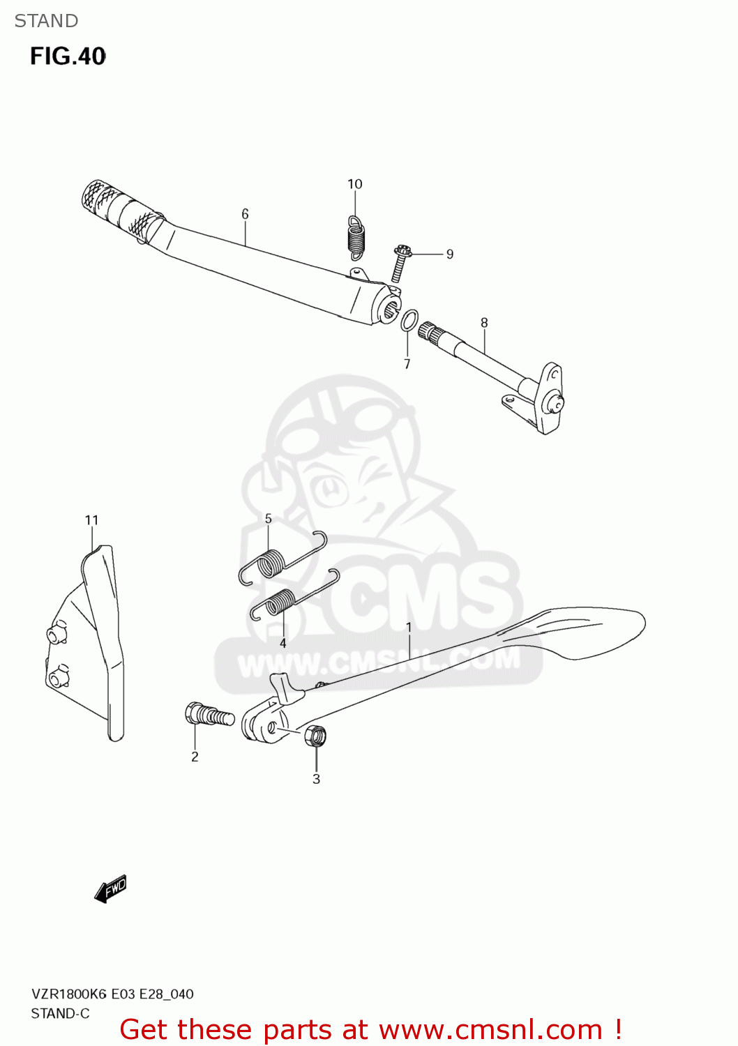 STAND VZR1800 BOULEVARD M109R 2006 (K6) USA (E03)