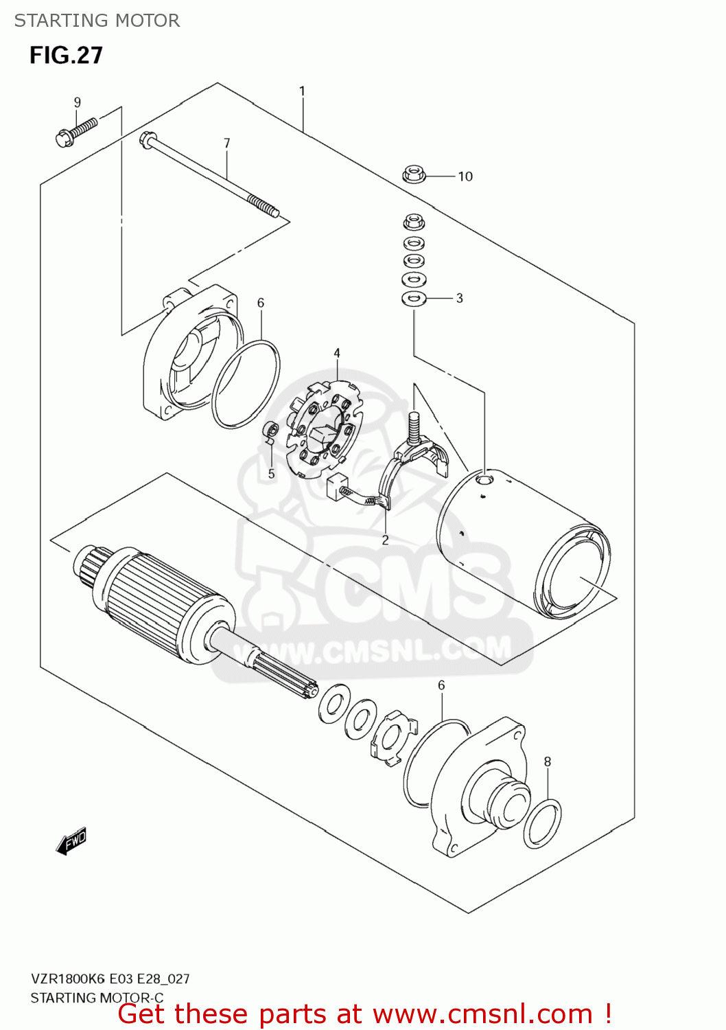 STARTING MOTOR VZR1800 BOULEVARD M109R 2006 (K6) USA (E03)