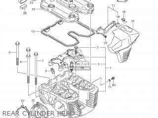 REAR CYLINDER HEAD - VZR1800 BOULEVARD M109R 2006 (K6) USA (E03)