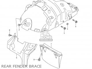 REAR FENDER BRACE - VZR1800 BOULEVARD M109R 2006 (K6) USA (E03)