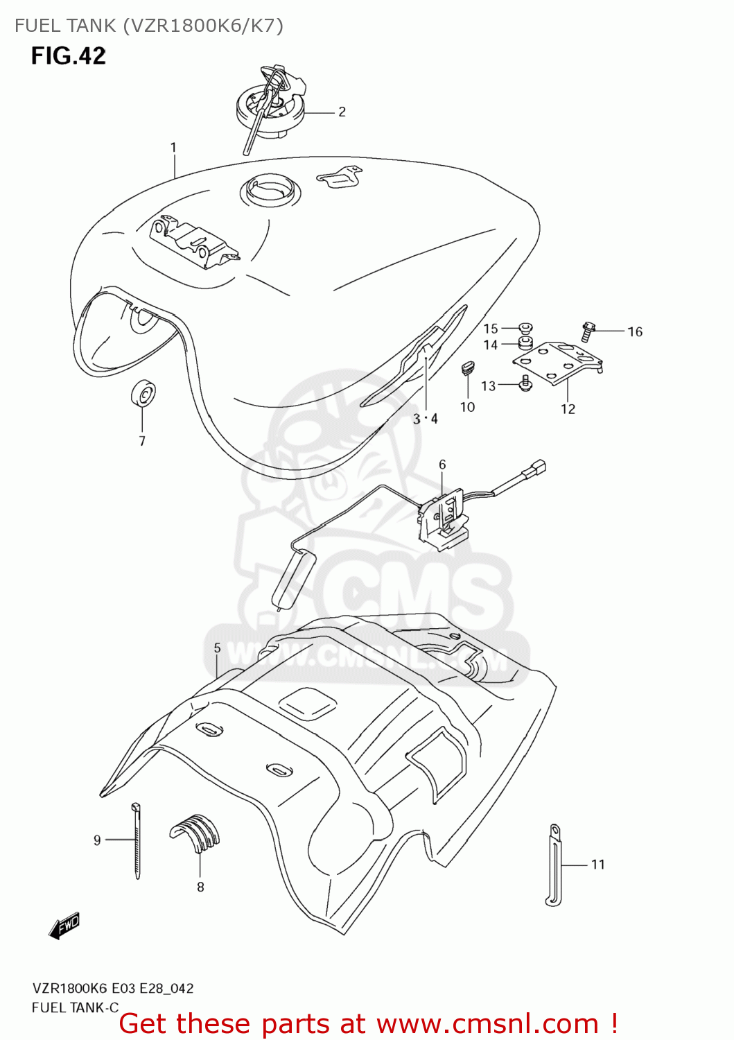 FUEL TANK (VZR1800K6/K7) VZR1800 BOULEVARD M109R 2007 (K7) CALIFORNIA (E33)