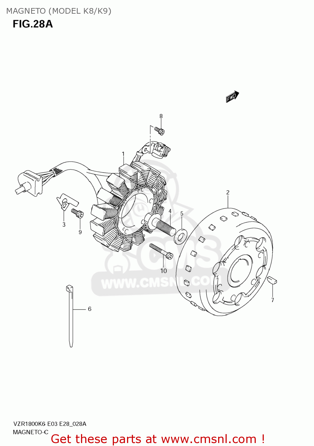 MAGNETO (MODEL K8/K9) VZR1800 BOULEVARD M109R 2007 (K7) CALIFORNIA (E33)
