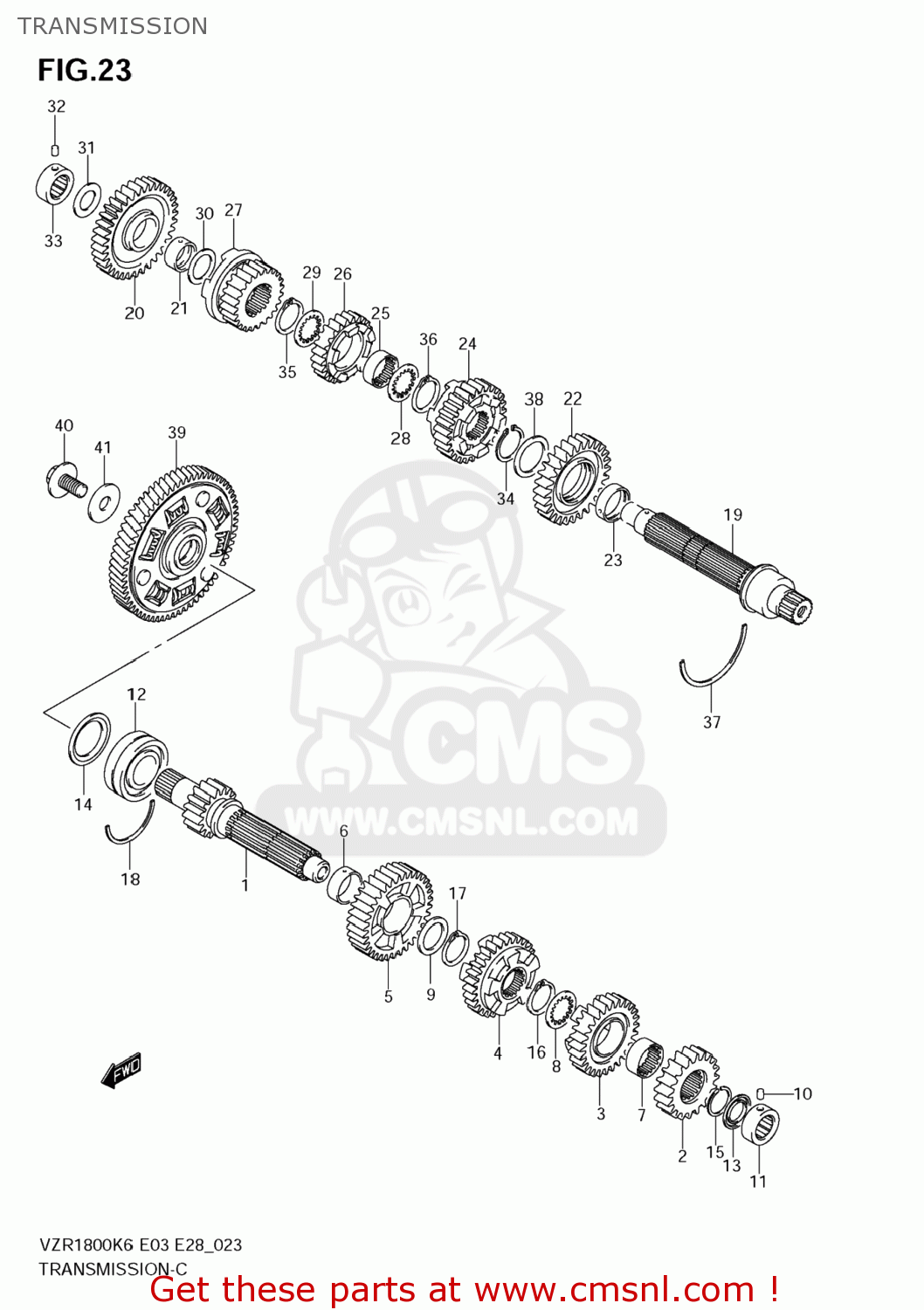 TRANSMISSION VZR1800 BOULEVARD M109R 2007 (K7) CALIFORNIA (E33)