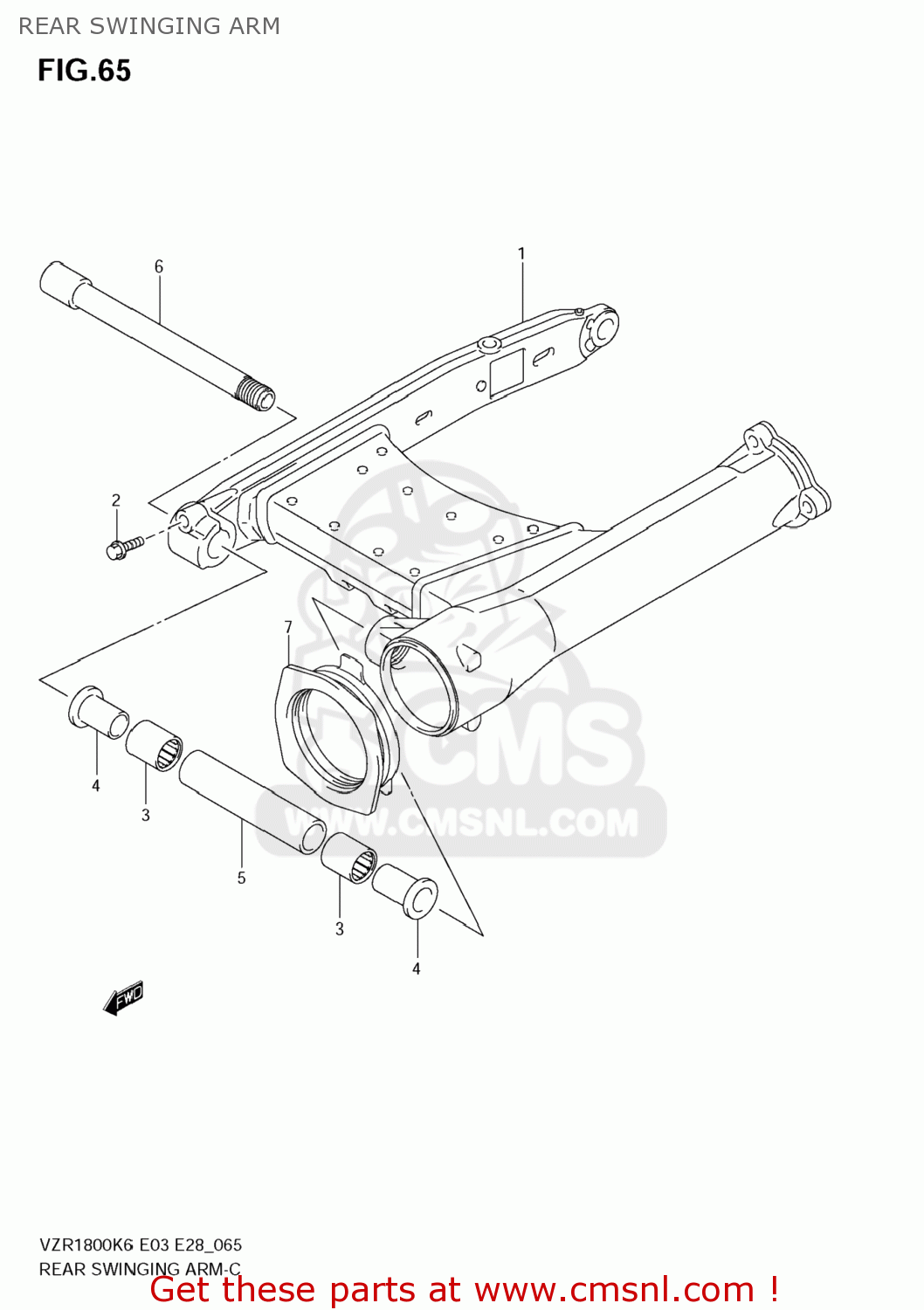 REAR SWINGING ARM VZR1800 BOULEVARD M109R 2008 (K8) CALIFORNIA (E33)