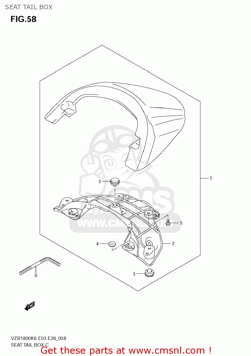 SEAT TAIL BOX VZR1800 BOULEVARD M109R 2008 (K8) CALIFORNIA (E33)