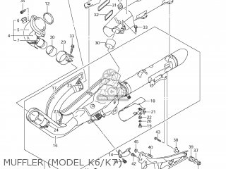 MUFFLER (MODEL K6/K7) - VZR1800 BOULEVARD M109R 2008 (K8) CALIFORNIA (E33)