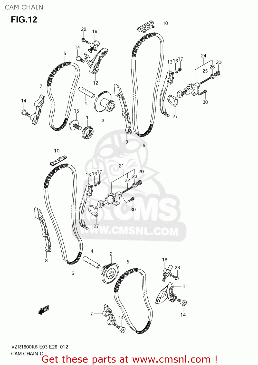 CAM CHAIN VZR1800 BOULEVARD M109R 2009 (K9) CALIFORNIA (E33)